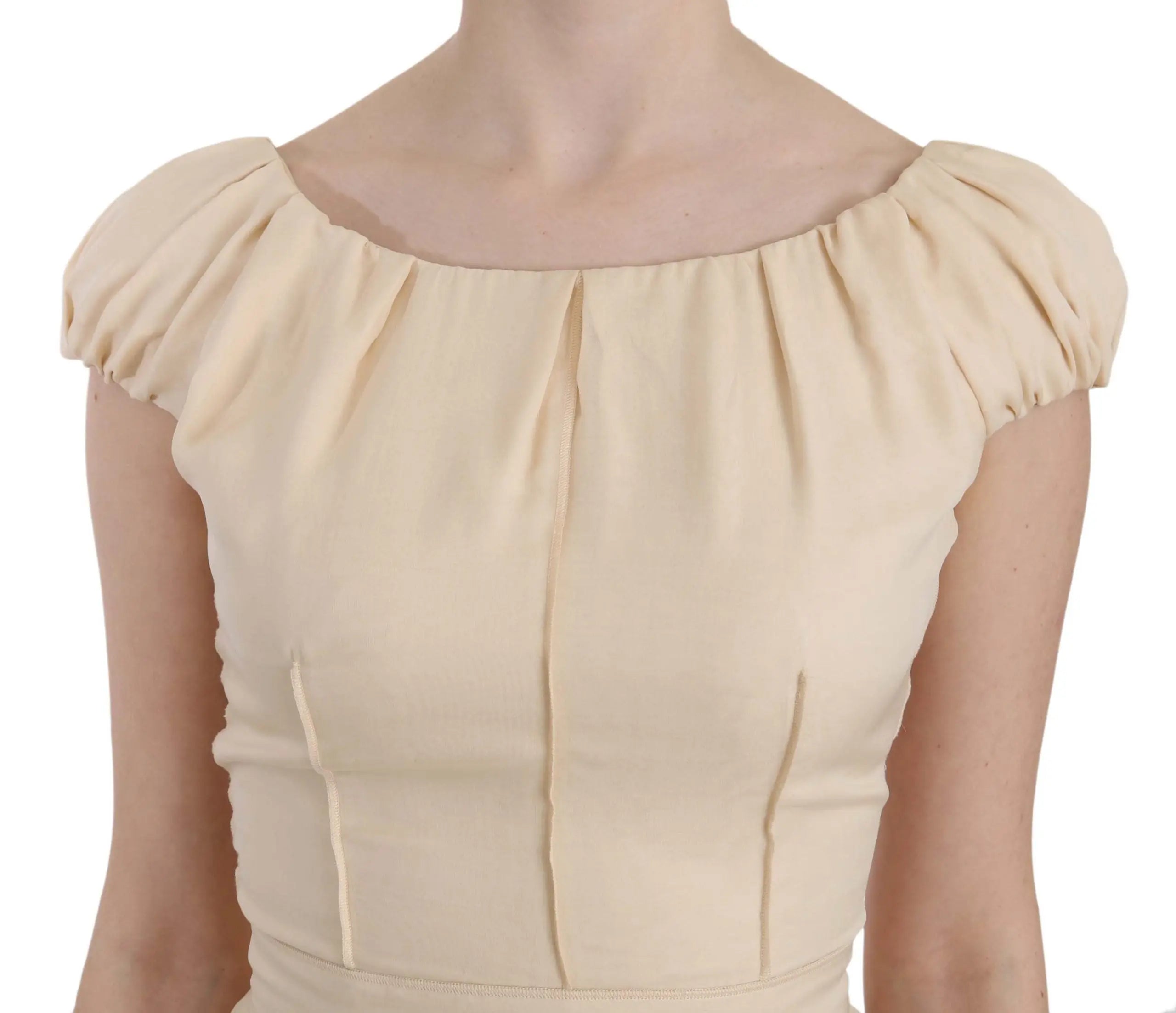 Robe Dolce & Gabbana colonne beige Dolce & Gabbana