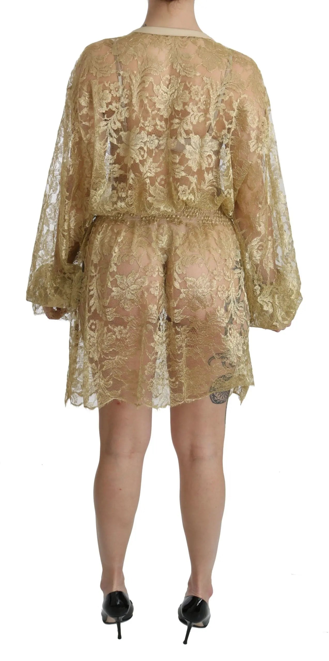 Robe Dolce & Gabbana A-Line dorée Dolce & Gabbana
