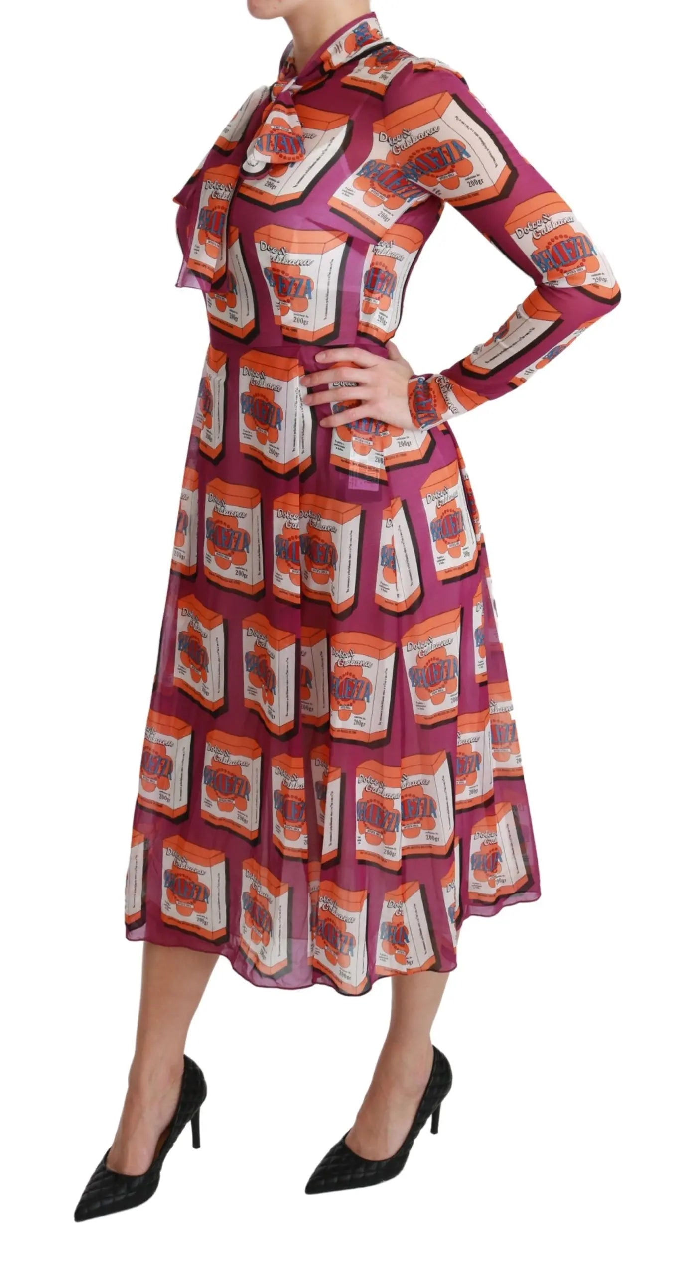 Robe Dolce & Gabbana A-Line violette Dolce & Gabbana