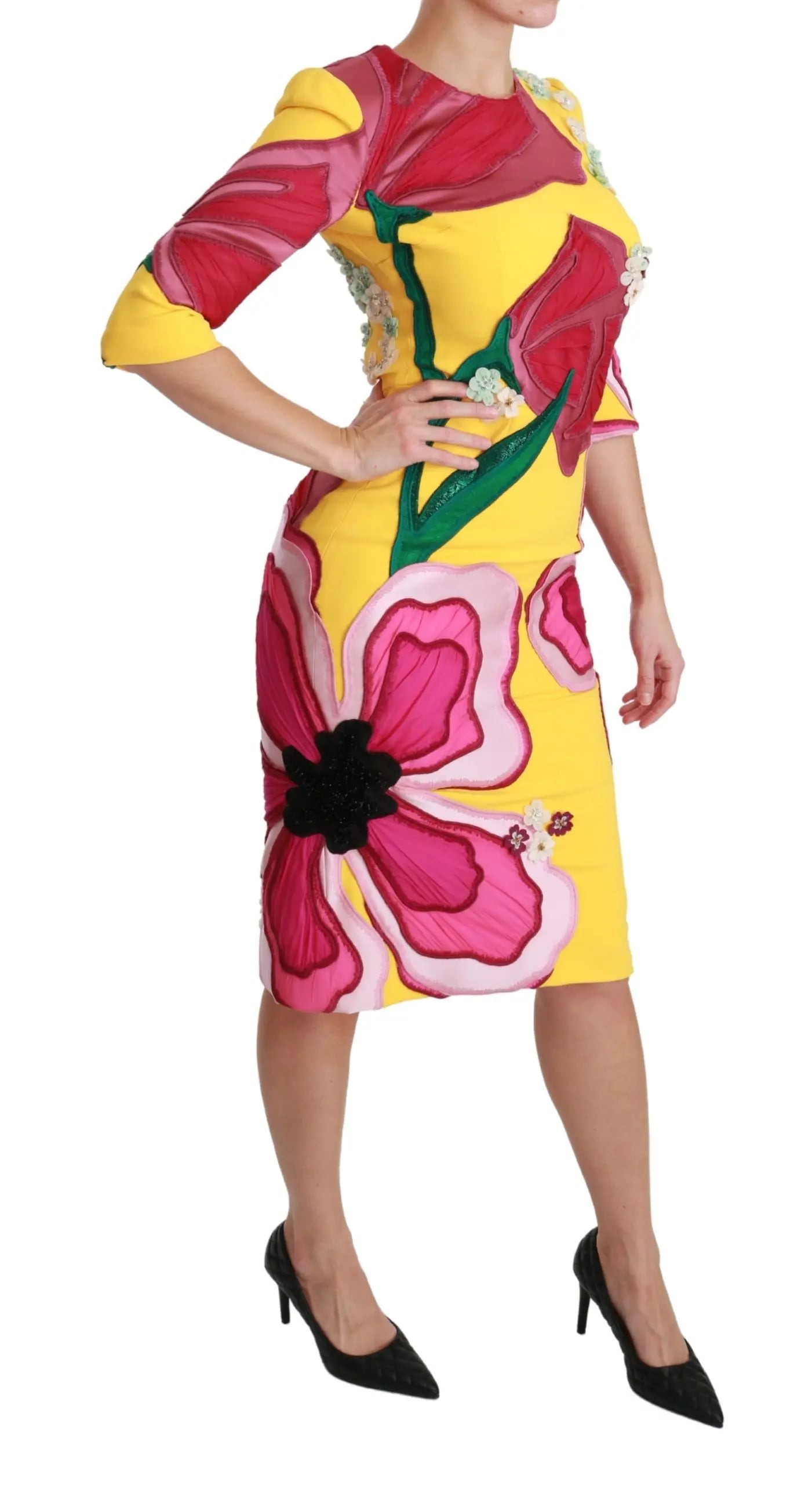 Robe Dolce & Gabbana Bodycon jaune Dolce & Gabbana