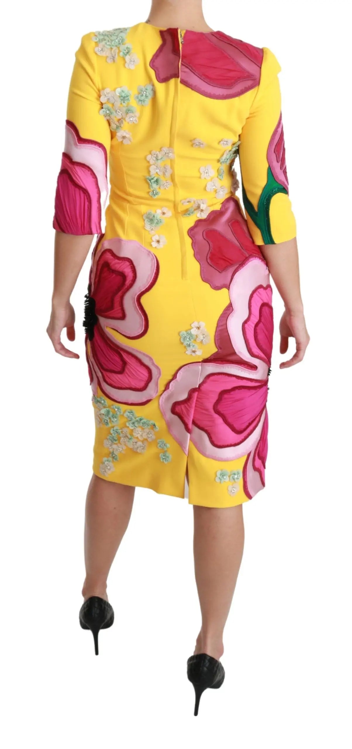 Robe Dolce & Gabbana Bodycon jaune Dolce & Gabbana