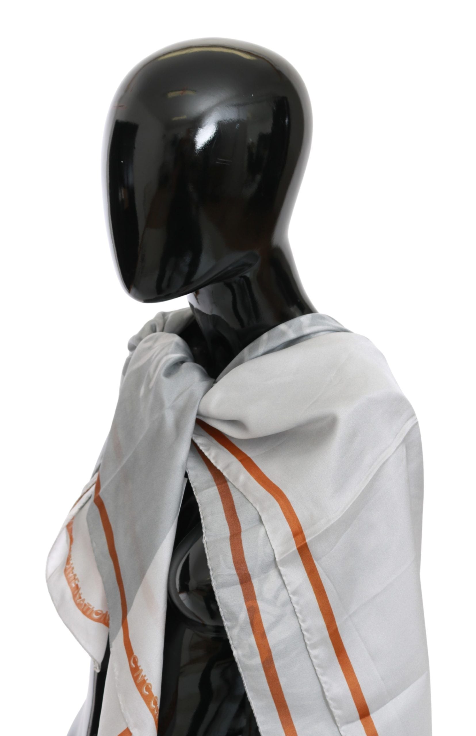 Foulard C'n'C Costume National gris rouge
