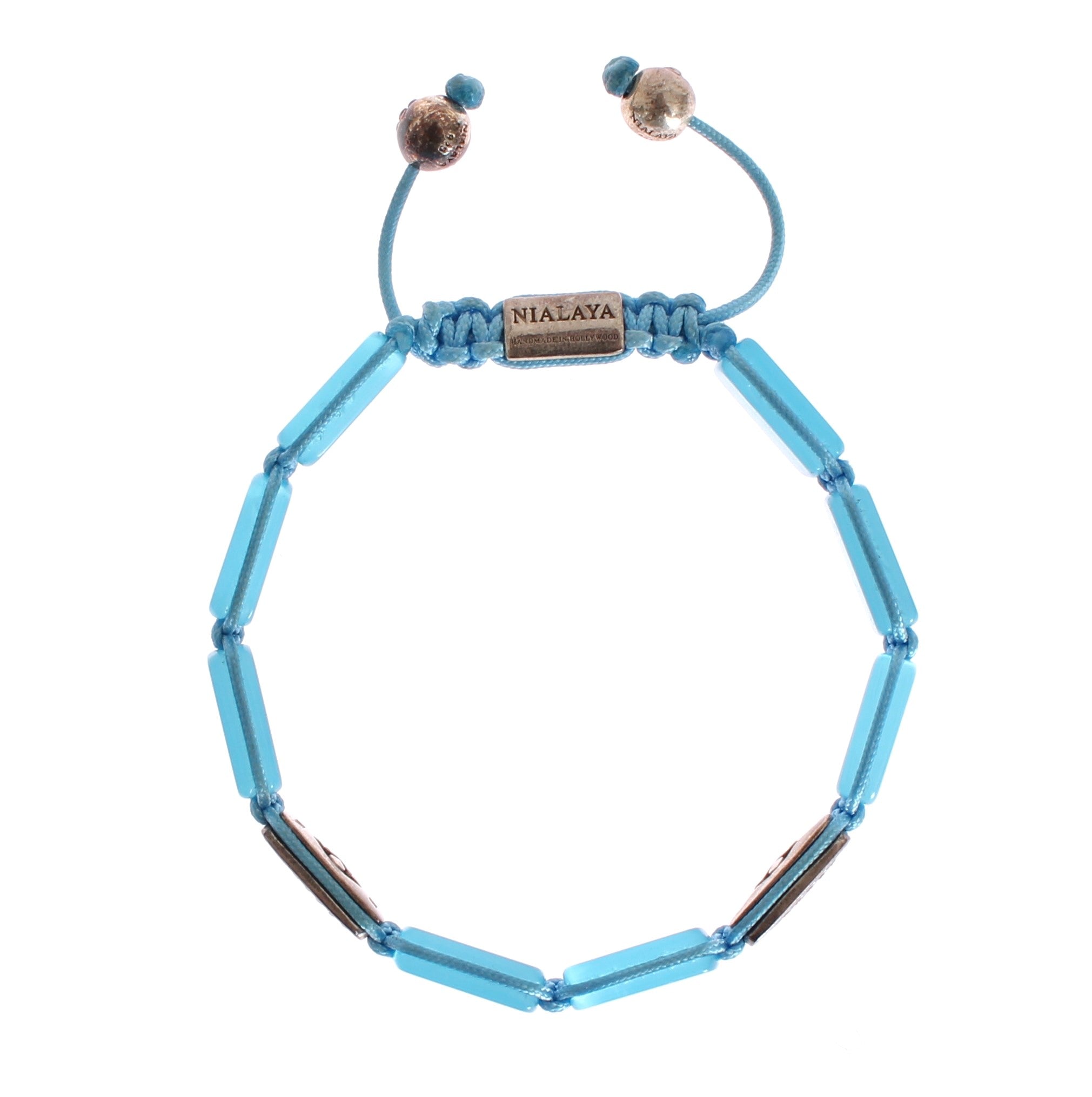 Bracelet Nialaya CZ Opal bleu