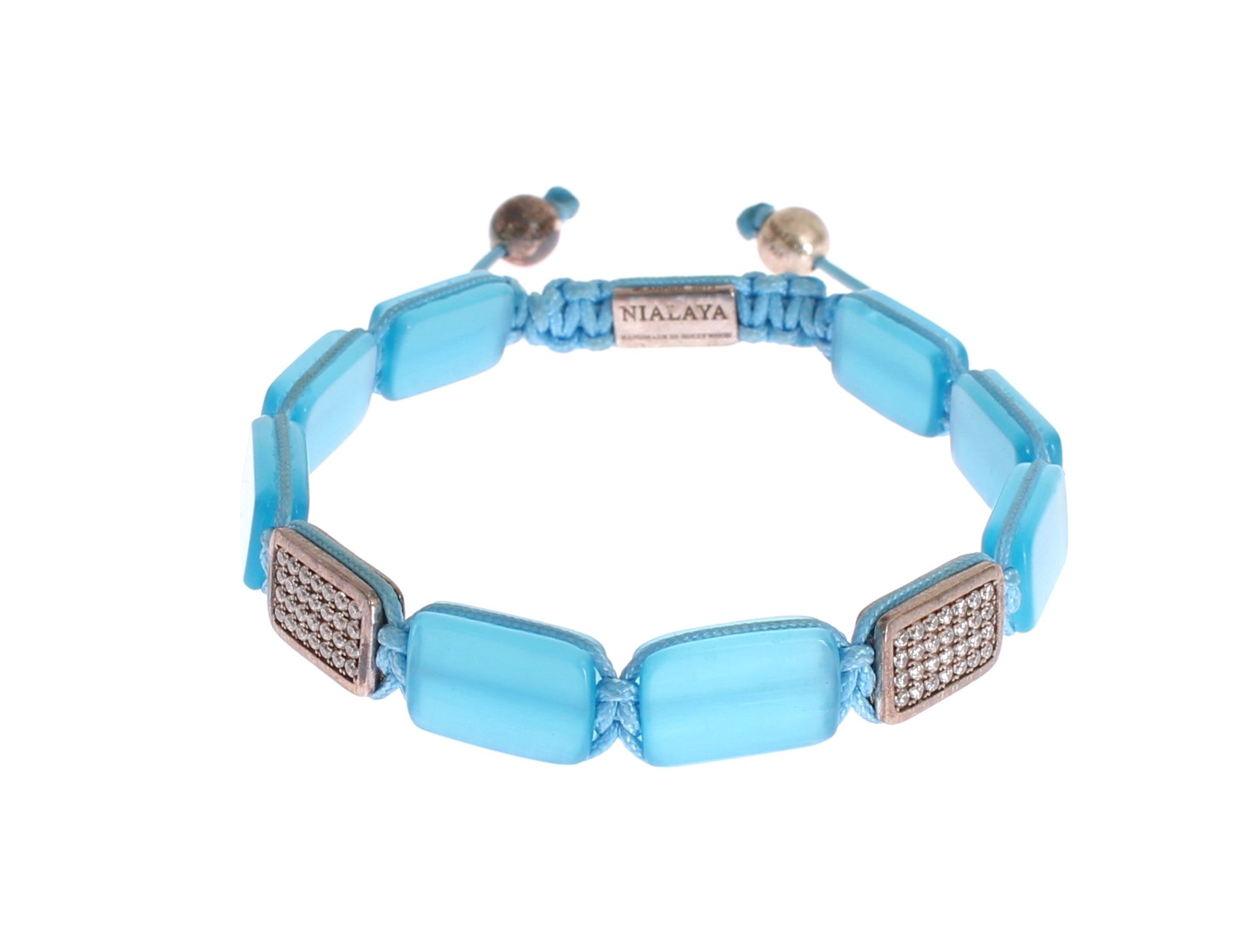 Bracelet Nialaya CZ Opal bleu