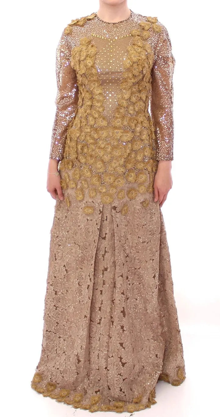 Robe longue Lanre Da Silva Ajayi dorée Lanre Da Silva Ajayi