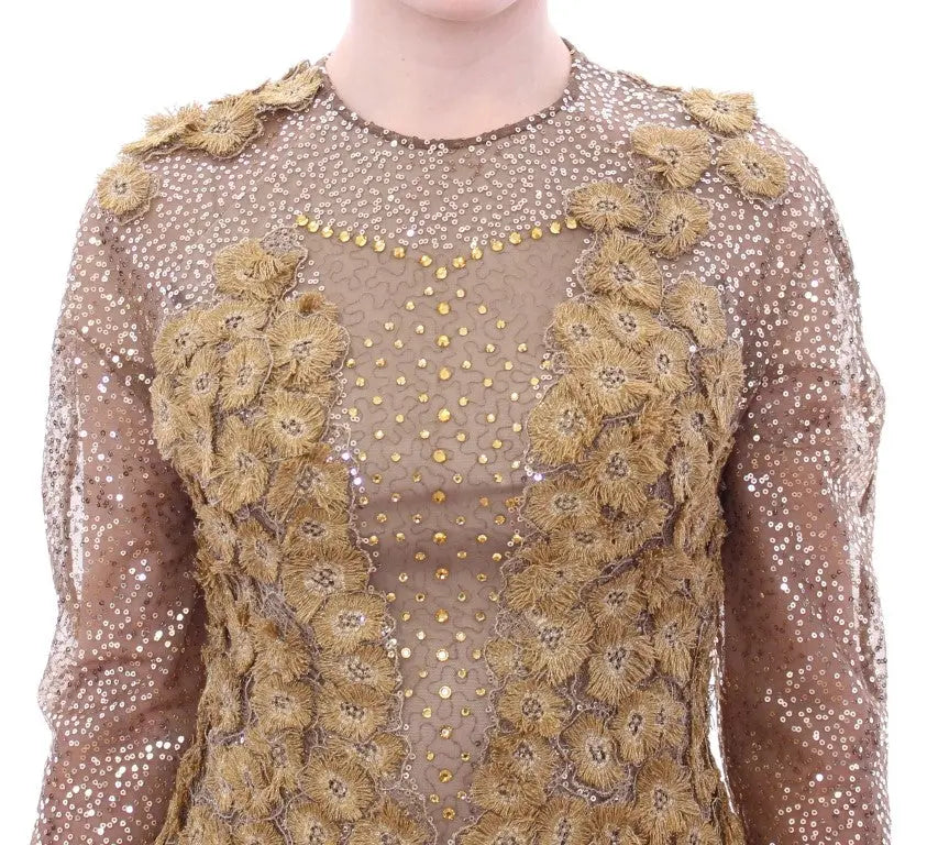 Robe longue Lanre Da Silva Ajayi dorée Lanre Da Silva Ajayi