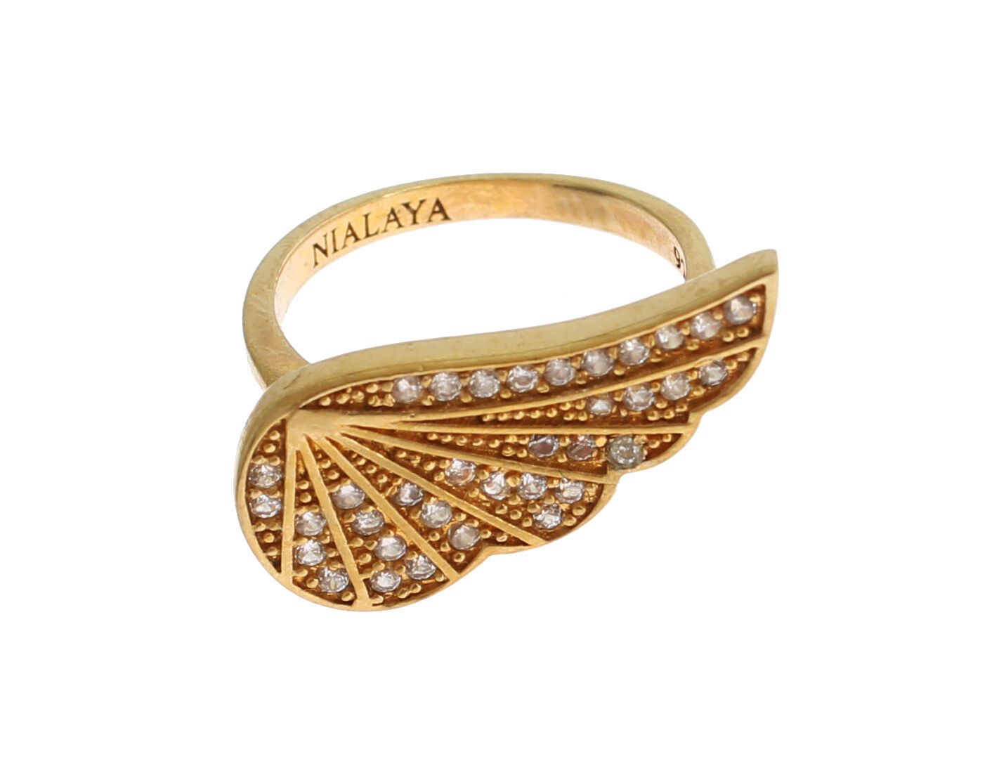 Bague Nialaya avec CZ dorée