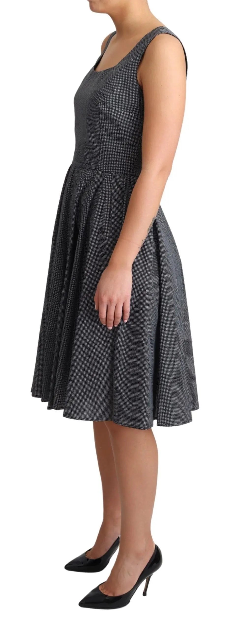 Robe Dolce & Gabbana A-line pois noirs Dolce & Gabbana