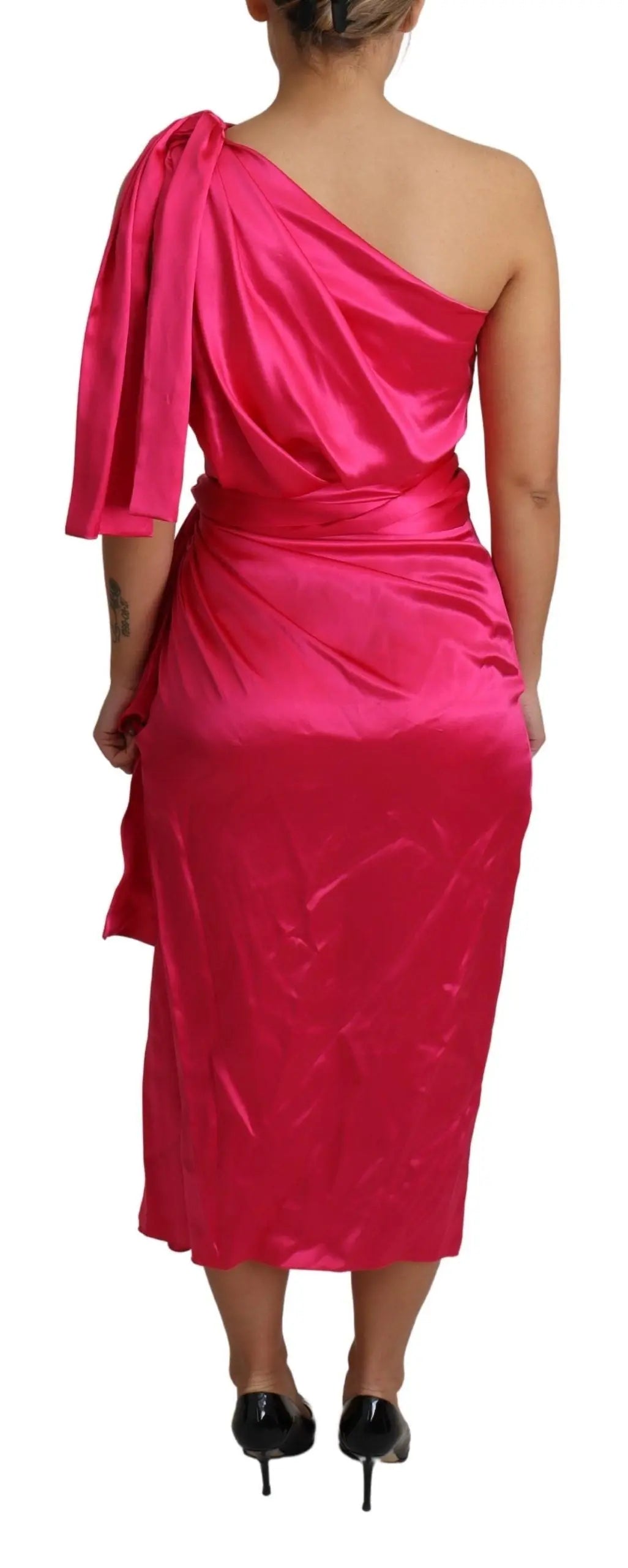 Robe DOLCE & GABBANA One Shoulder fuchsia Dolce & Gabbana