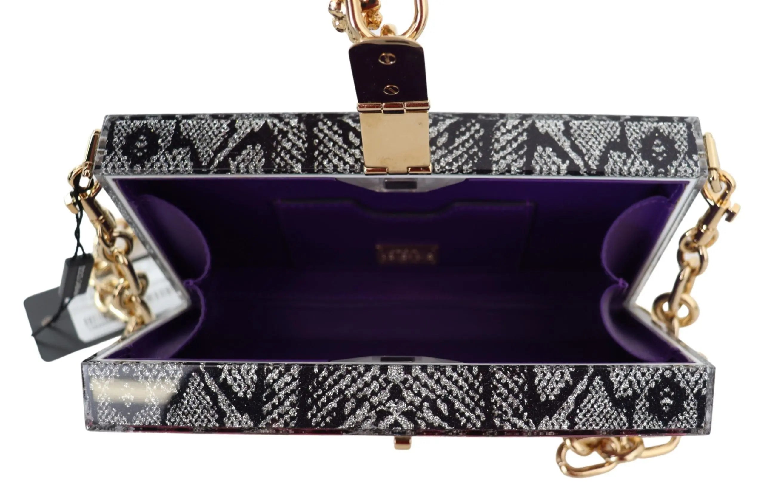 Pochette Dolce & Gabbana Sicily Box gris Dolce & Gabbana