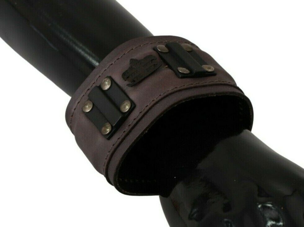 Bracelet Scervino Street à boucle large marron
