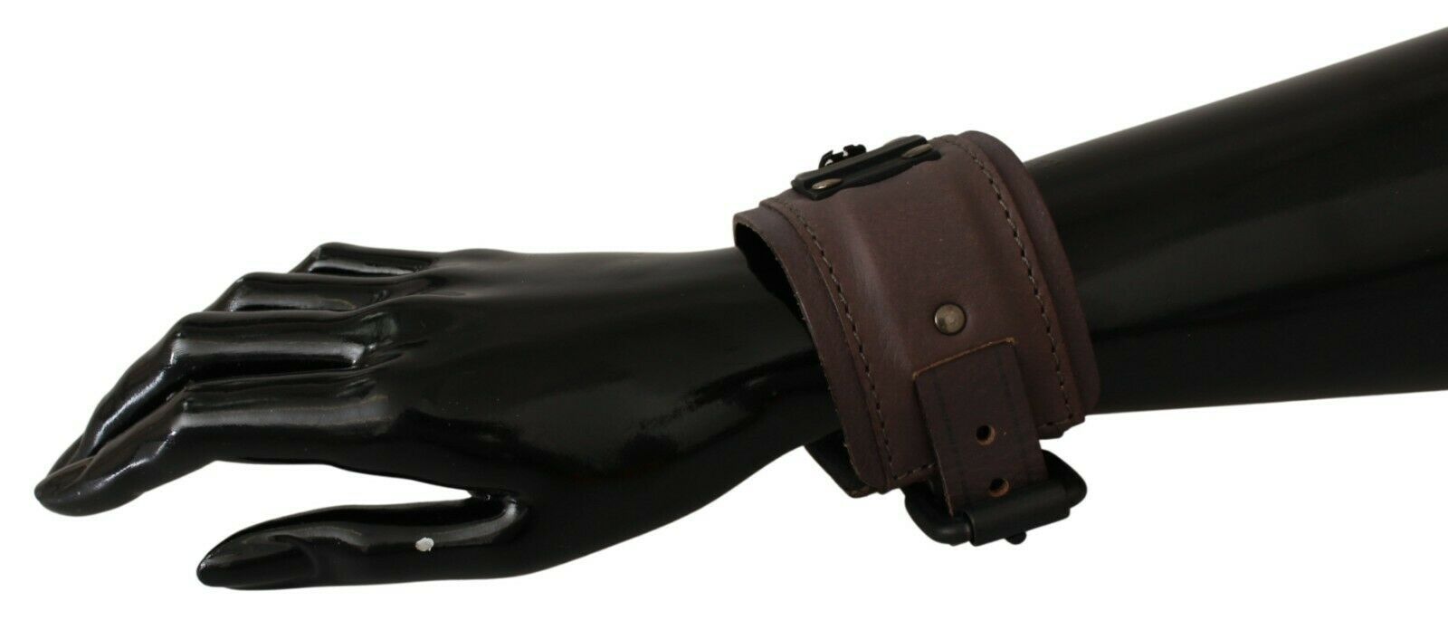 Bracelet Scervino Street à boucle large marron
