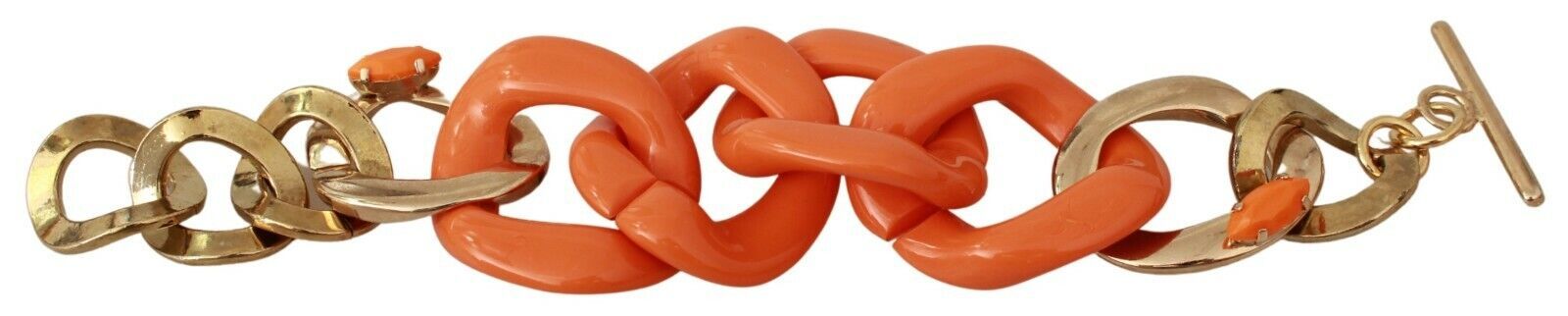 Bracelet Ermanno Street orange doré
