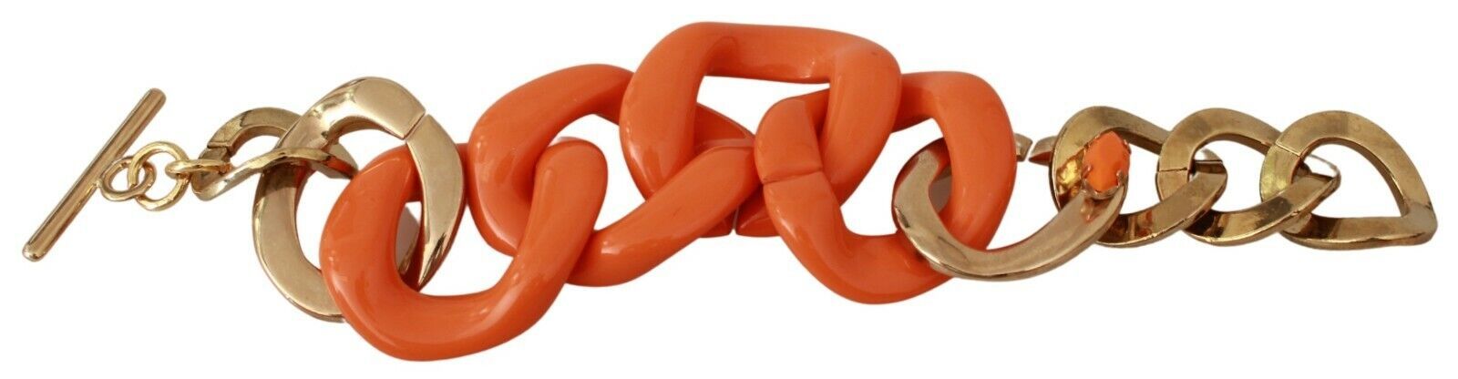 Bracelet Ermanno Street orange doré