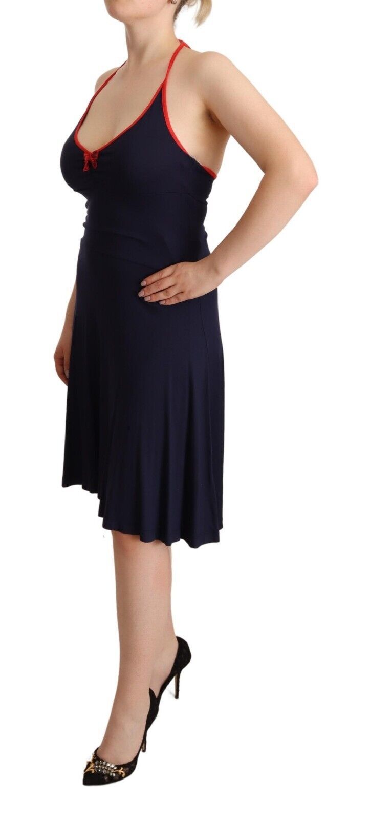 Robe midi RoccaBarocco bleue navy Roccobarocco