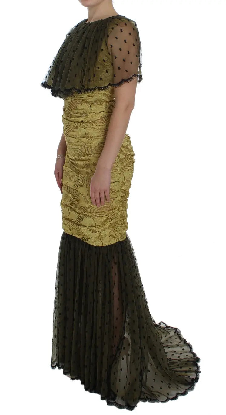 Robe Dolce & Gabbana ricamo jaune et noire Dolce & Gabbana