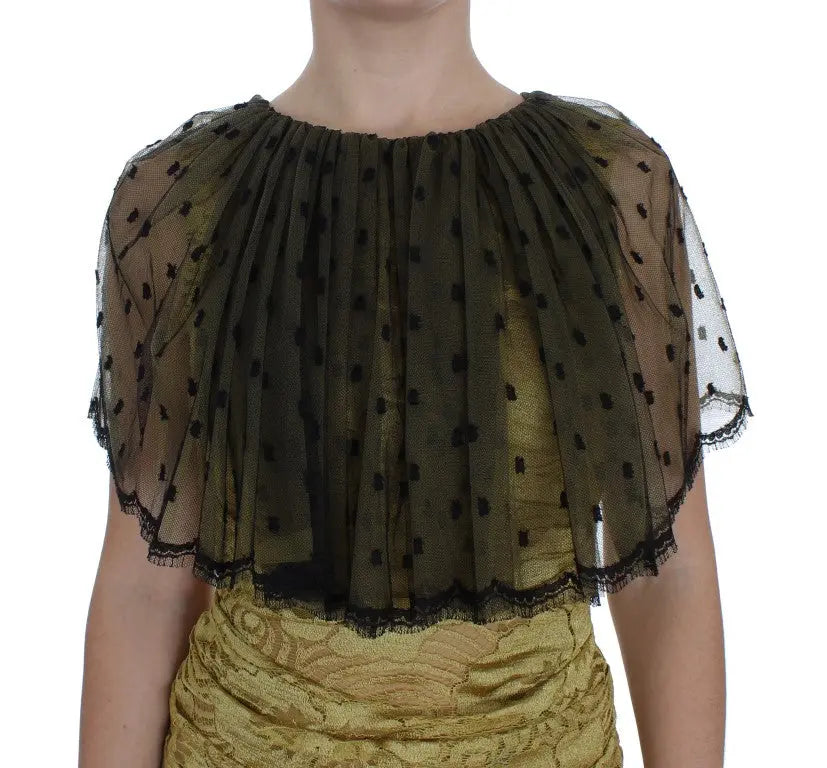 Robe Dolce & Gabbana ricamo jaune et noire Dolce & Gabbana