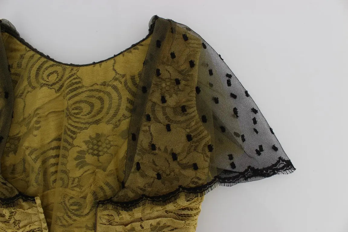 Robe Dolce & Gabbana ricamo jaune et noire Dolce & Gabbana