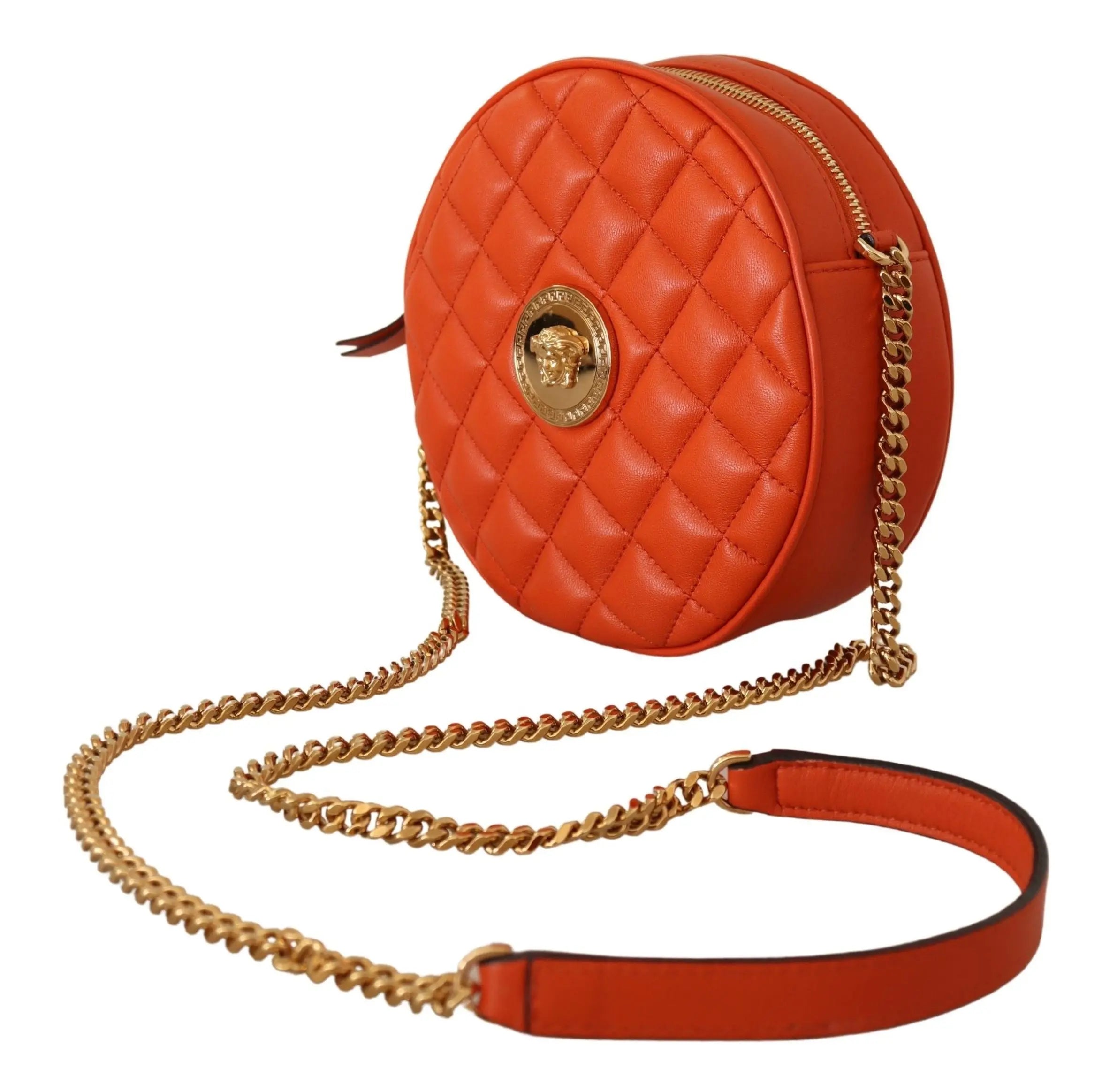 Sac Versace rond en cuir nappa rouge Versace