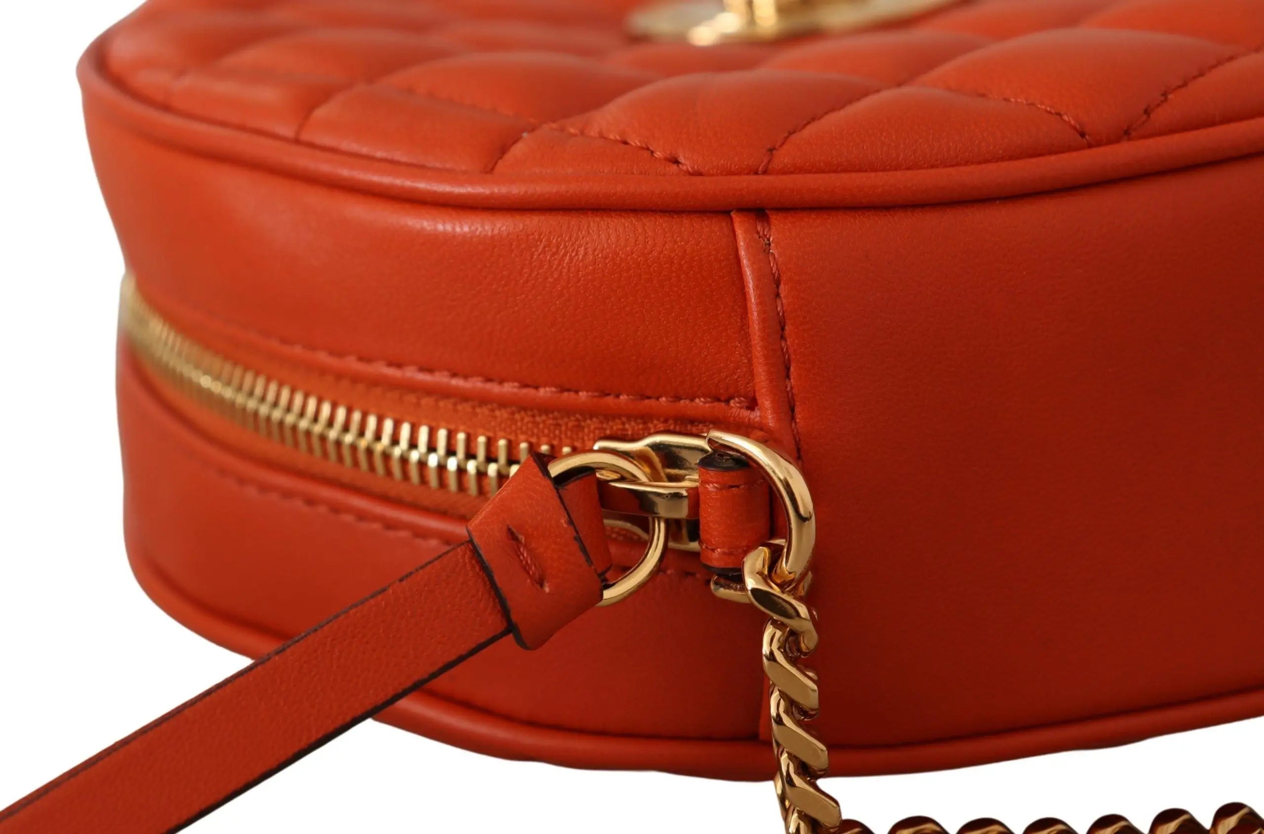 Sac Versace rond en cuir nappa rouge Versace