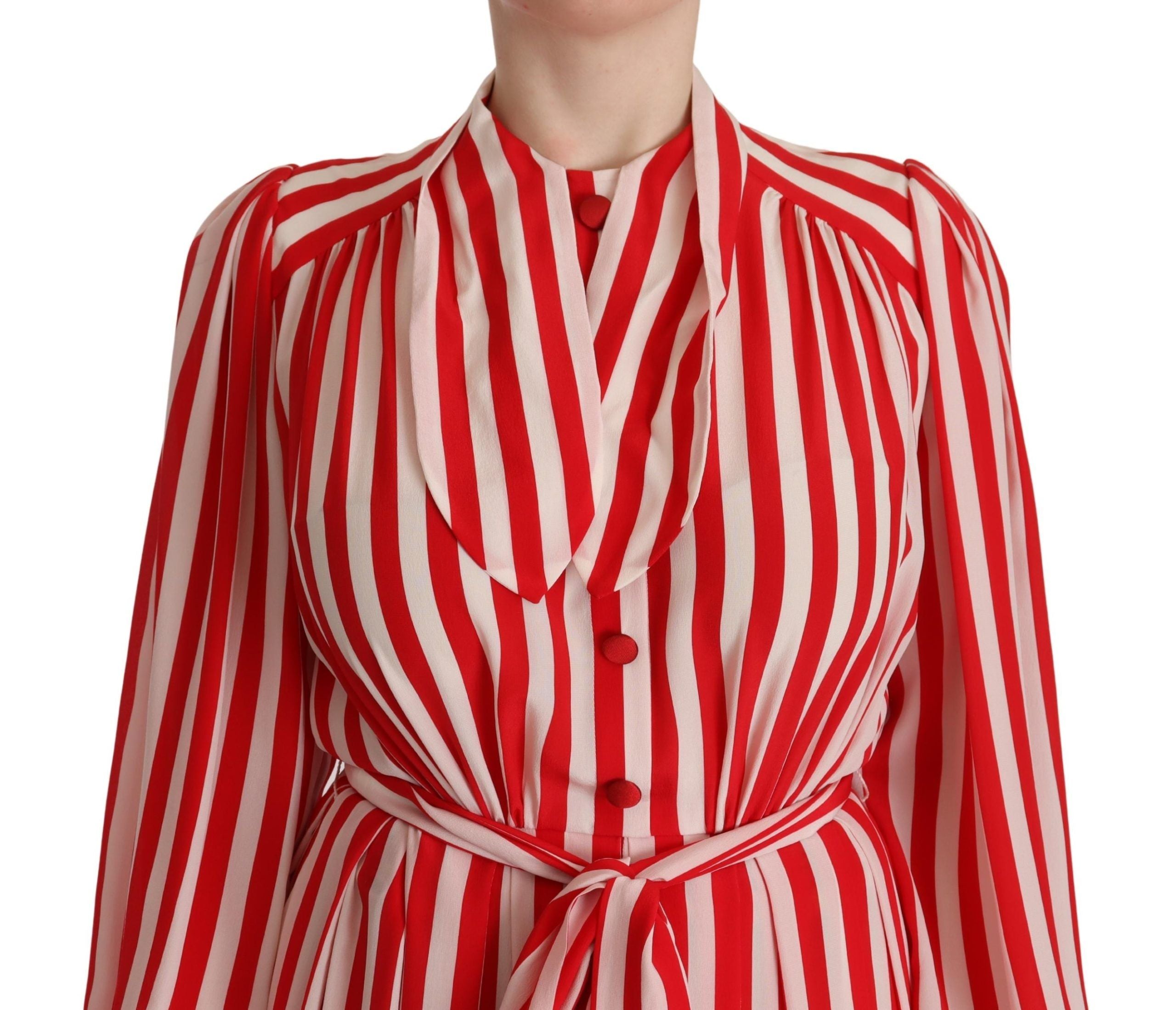 Robe Dolce & Gabbana A-line blanche et rouge Dolce & Gabbana