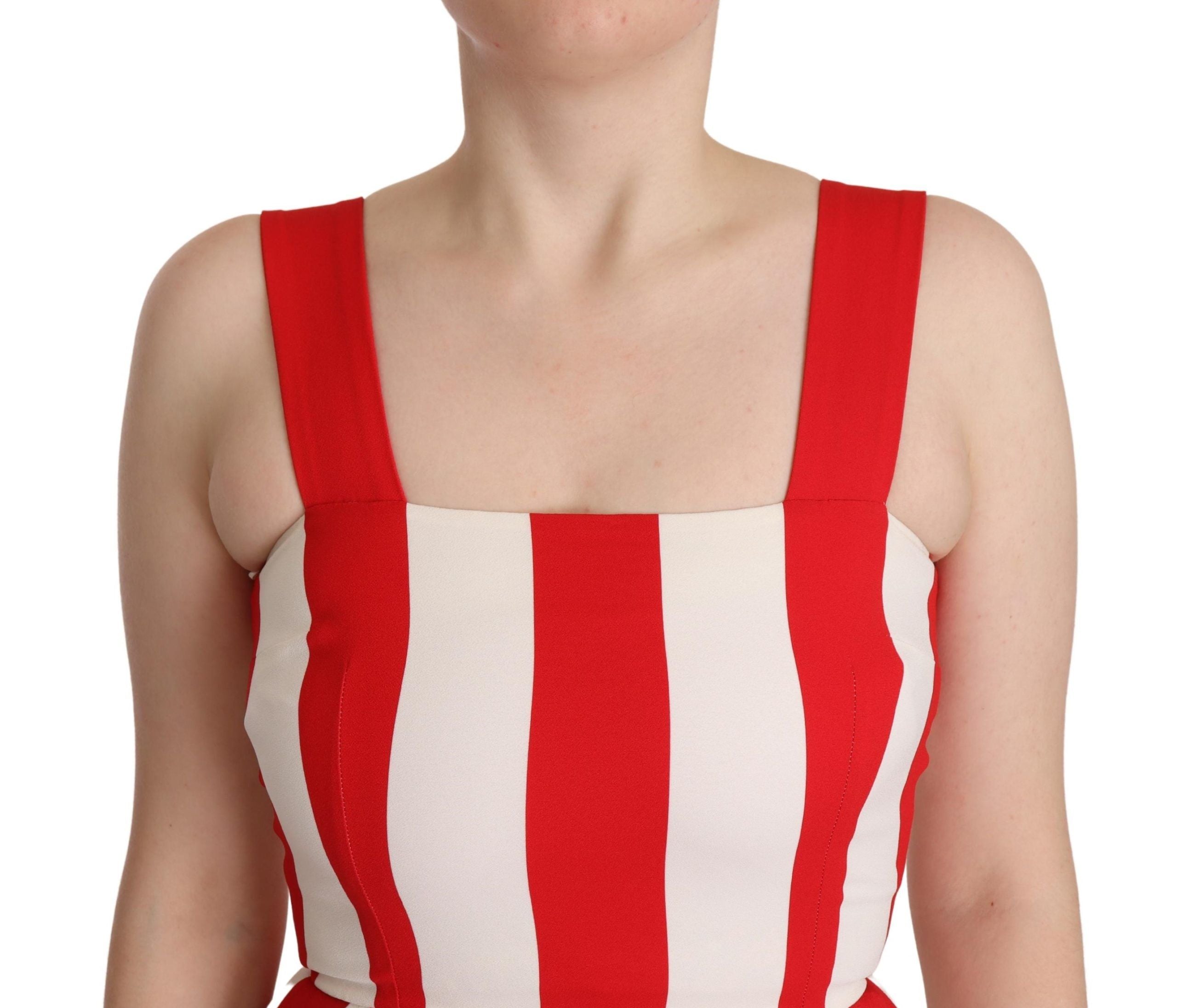 Robe Dolce & Gabbana A-line rouge et blanche Dolce & Gabbana
