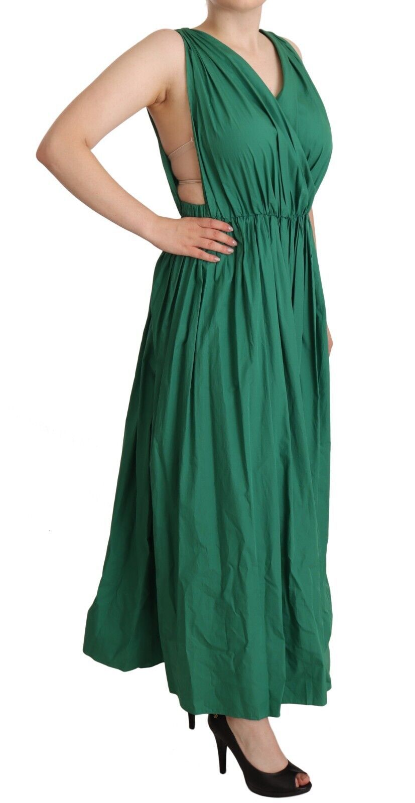 Robe Dolce & Gabbana plissée verte Dolce & Gabbana
