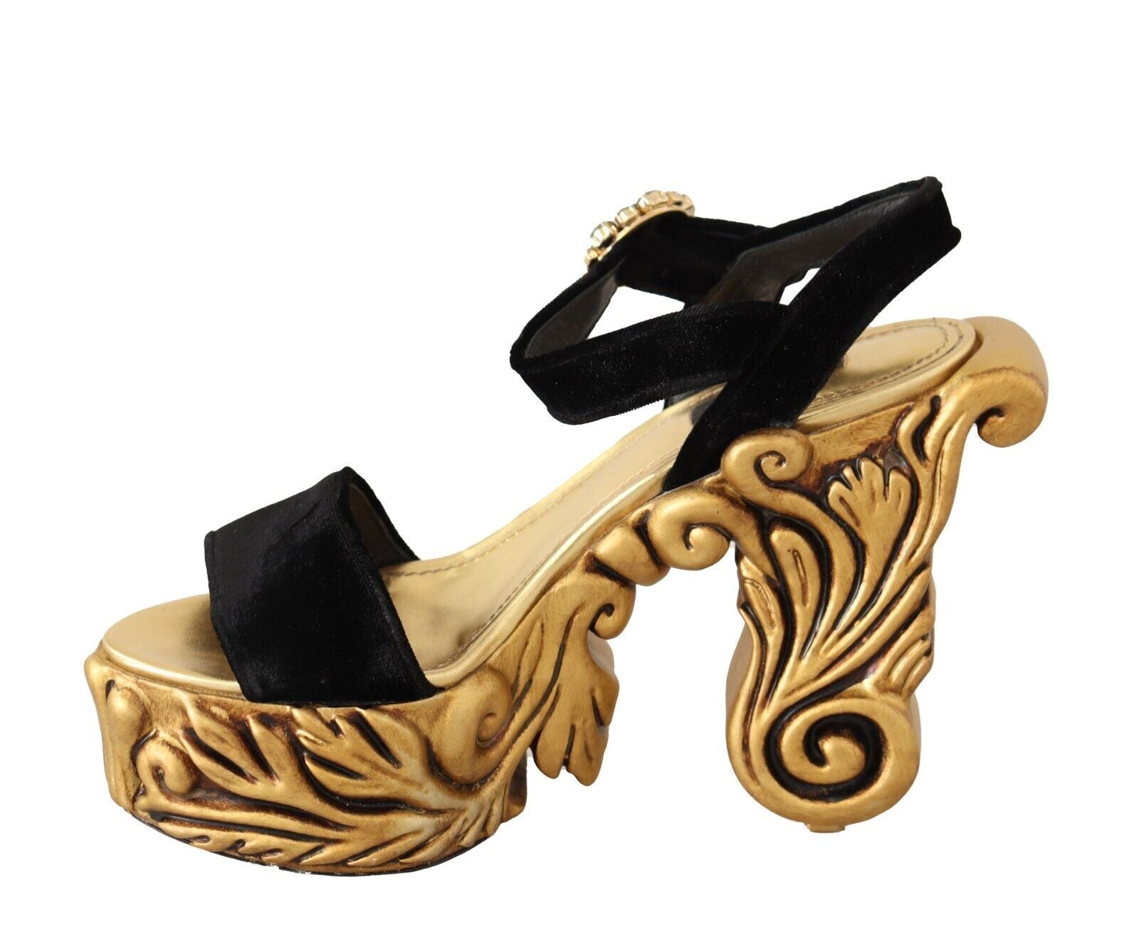 Sandales Dolce & Gabbana Baroque noires