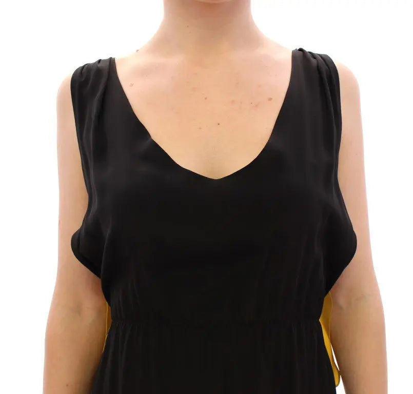 Robe Lamberto Petri Shift noire jaune Lamberto Petri