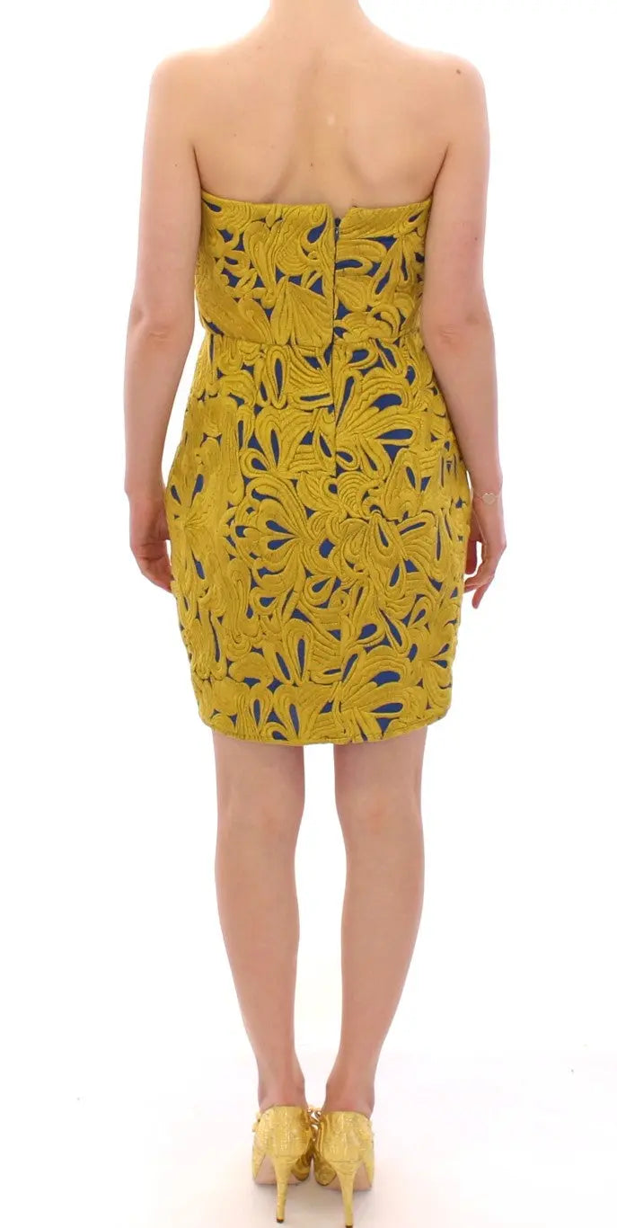 Robe Sachin & Babi strapless bleu jaune Sachin & Babi