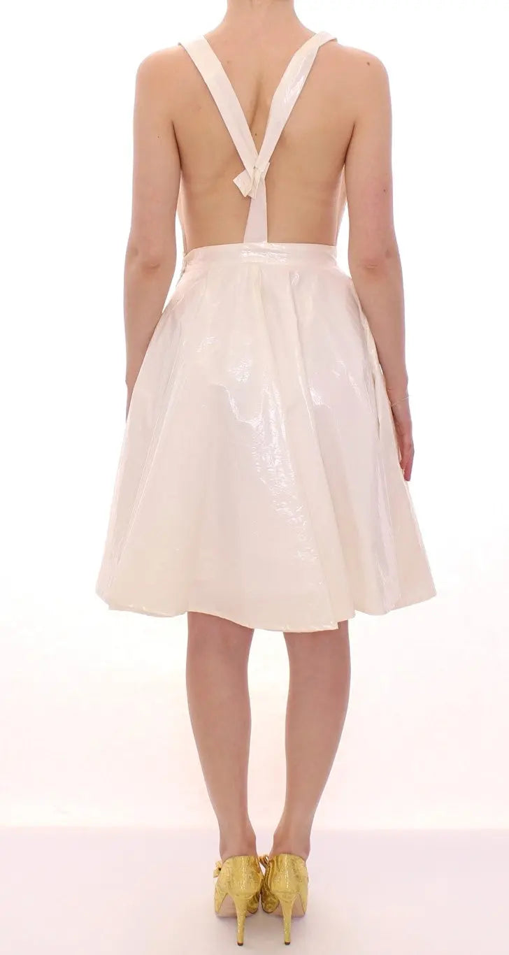 Robe Licia Florio Halterneck blanche Licia Florio