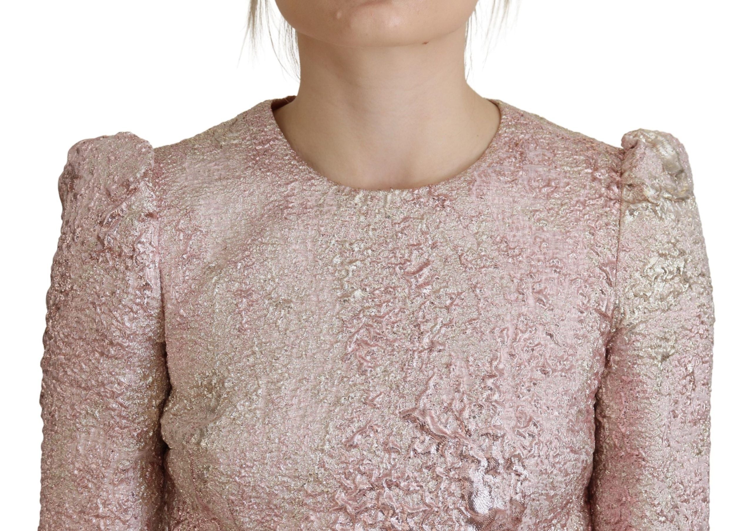 Robe Dolce & Gabbana Midi rose jacquard Dolce & Gabbana