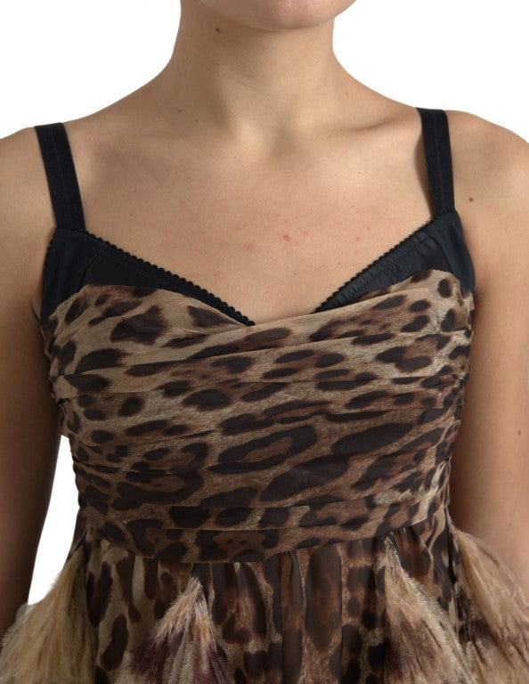 Robe Dolce & Gabbana sans manches brune Dolce & Gabbana