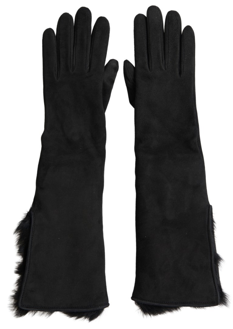 Gants Dolce & Gabbana en cuir noirs