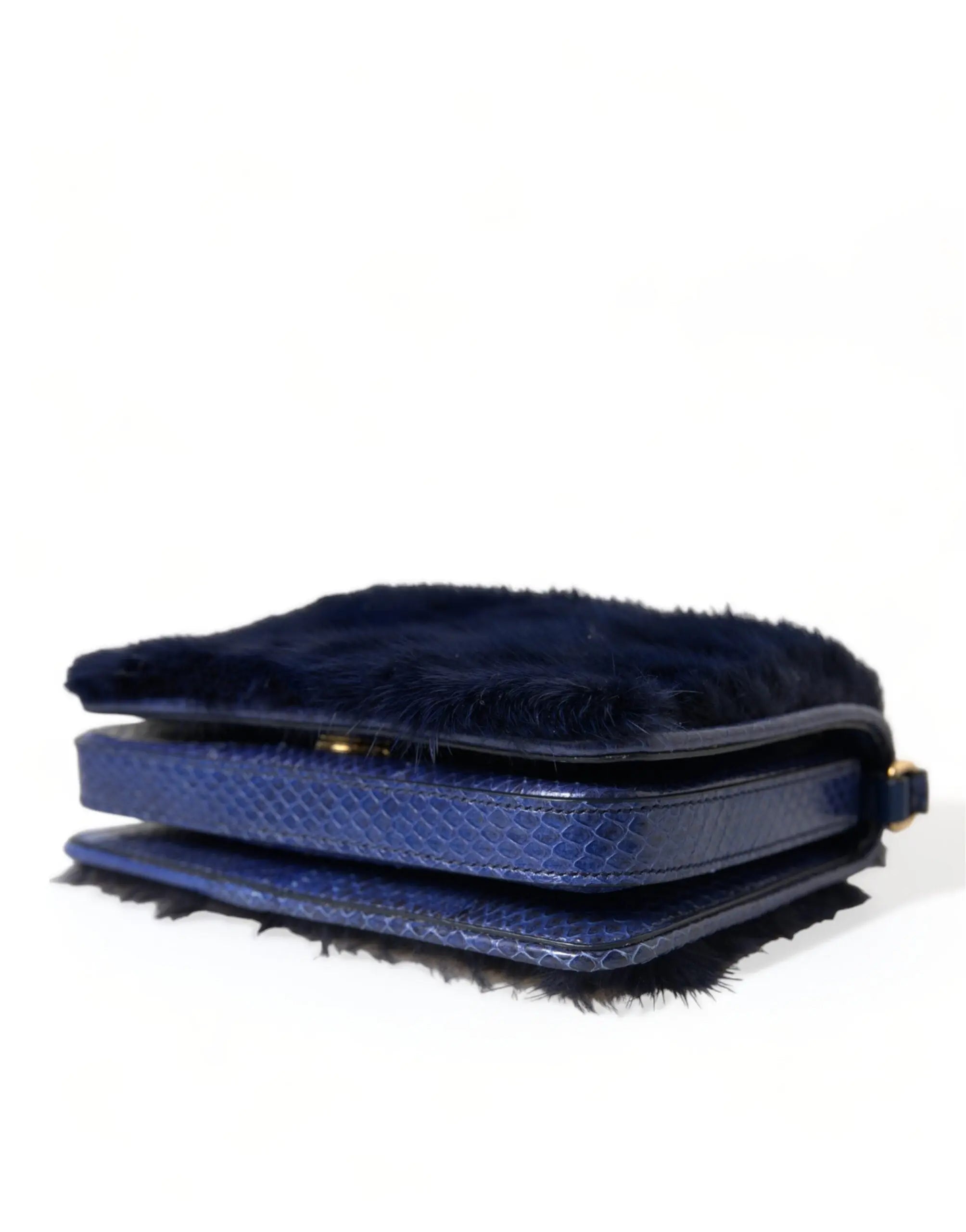 Pochette Dolce & Gabbana Peau d’Ayers bleu foncé Dolce & Gabbana