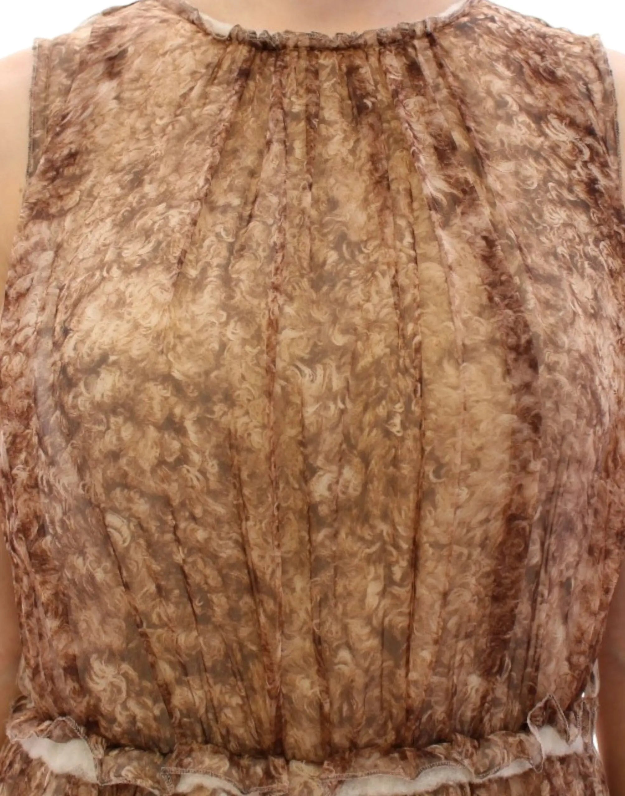 Robe Dolce & Gabbana mi-longue marron Dolce & Gabbana