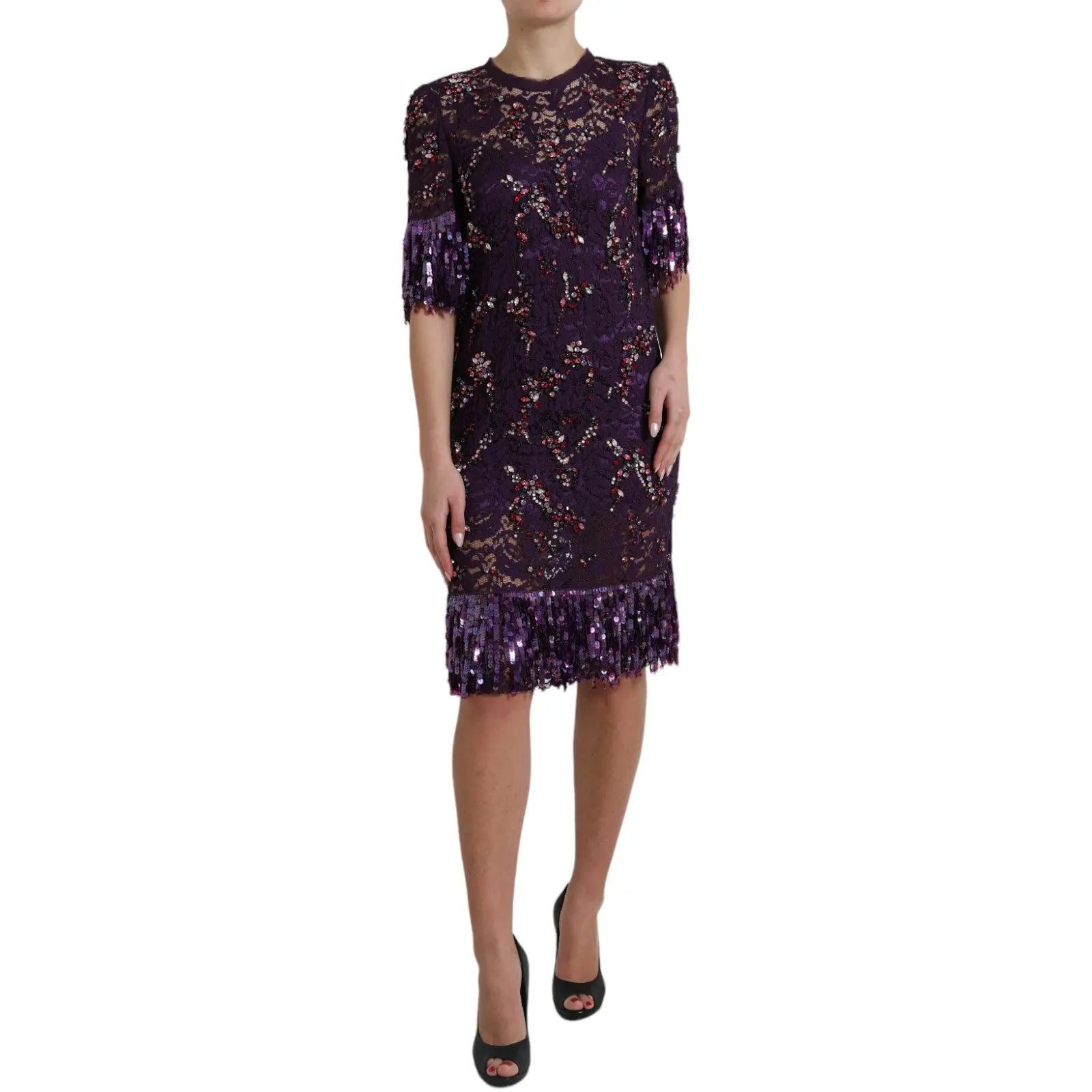 Robe Dolce & Gabbana Sheath violette Dolce & Gabbana