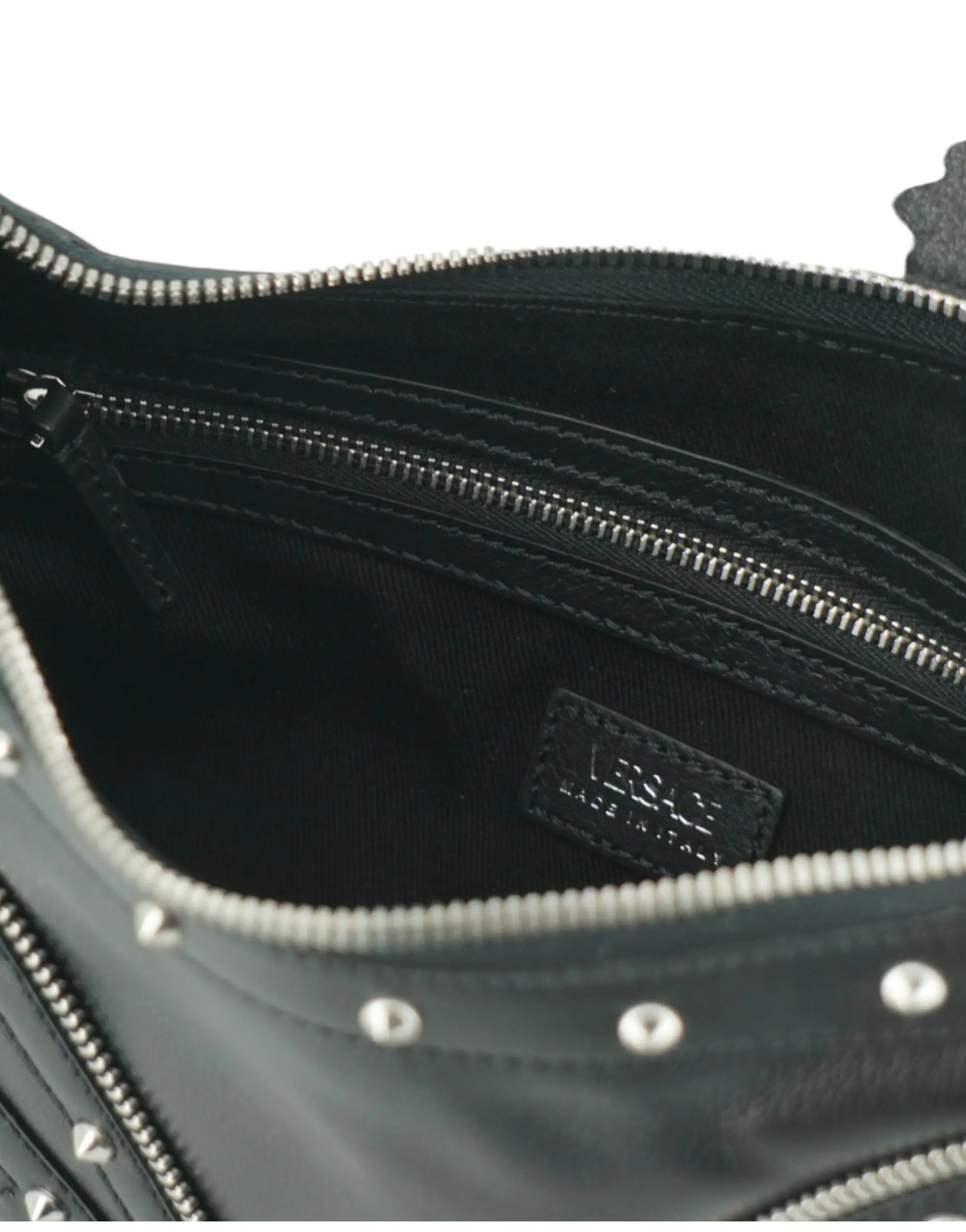 Sac hobo Versace en cuir noir Versace