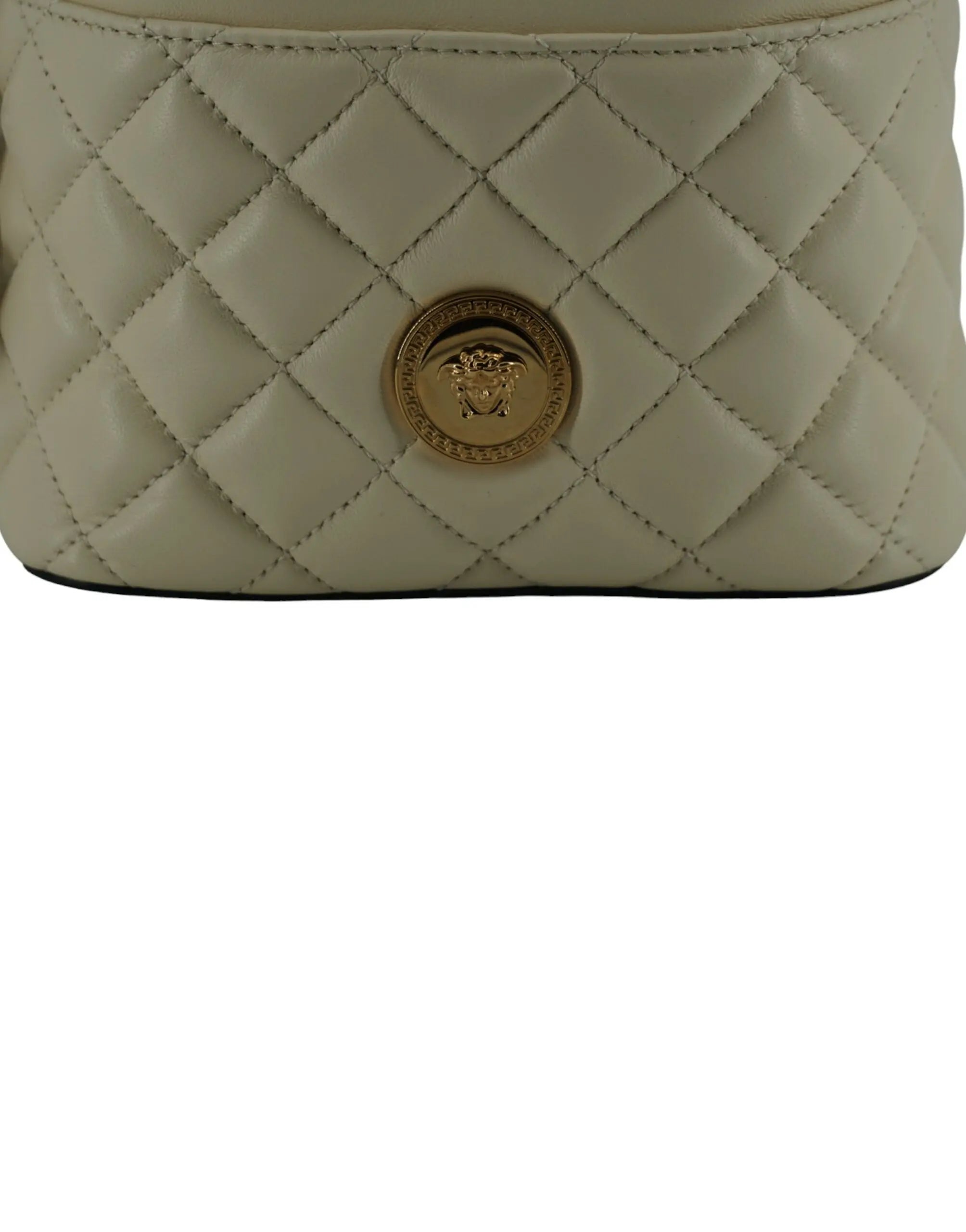 Sac seau Versace en cuir blanc Versace