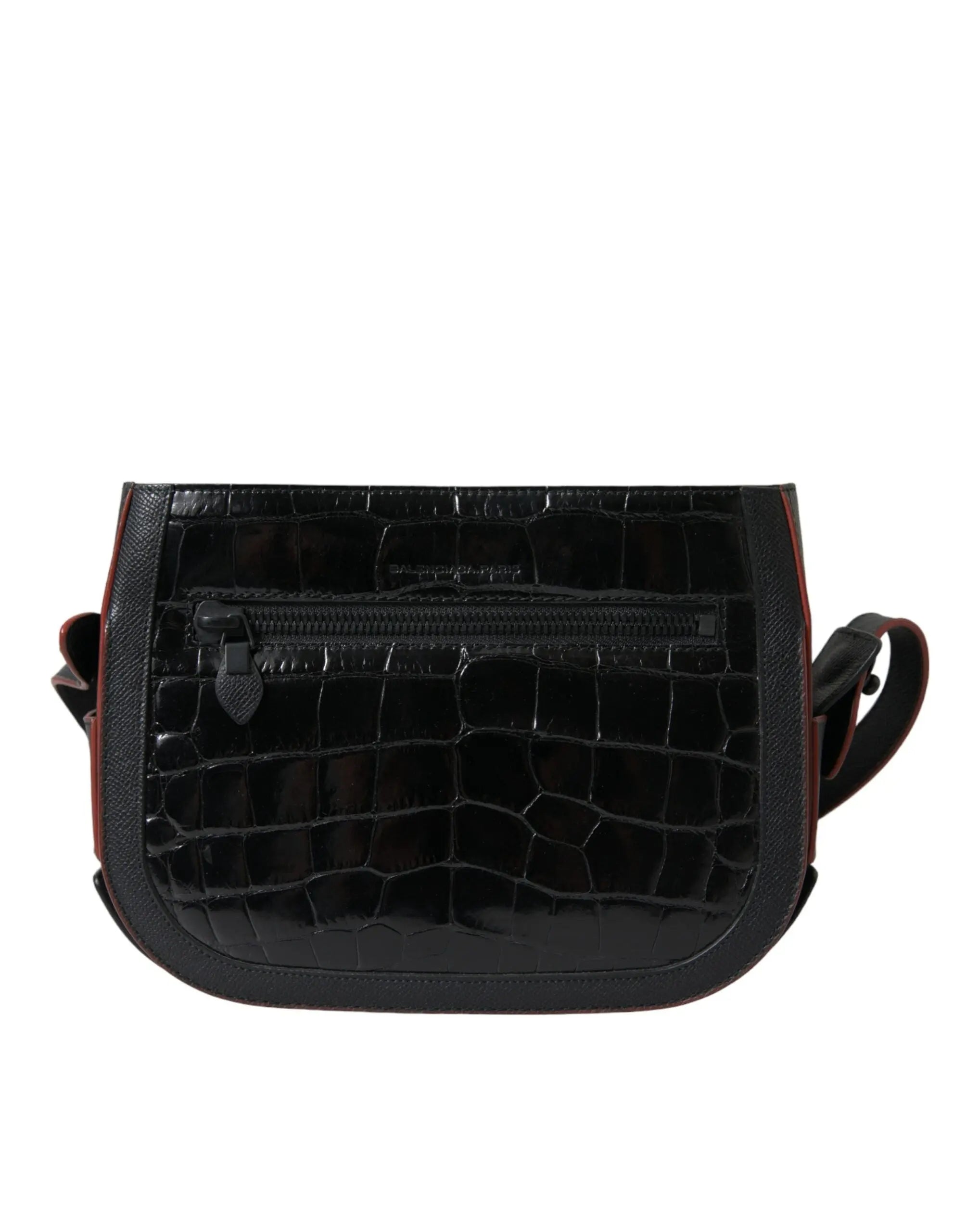 Sac appareil photo Balenciaga Croco noir Balenciaga