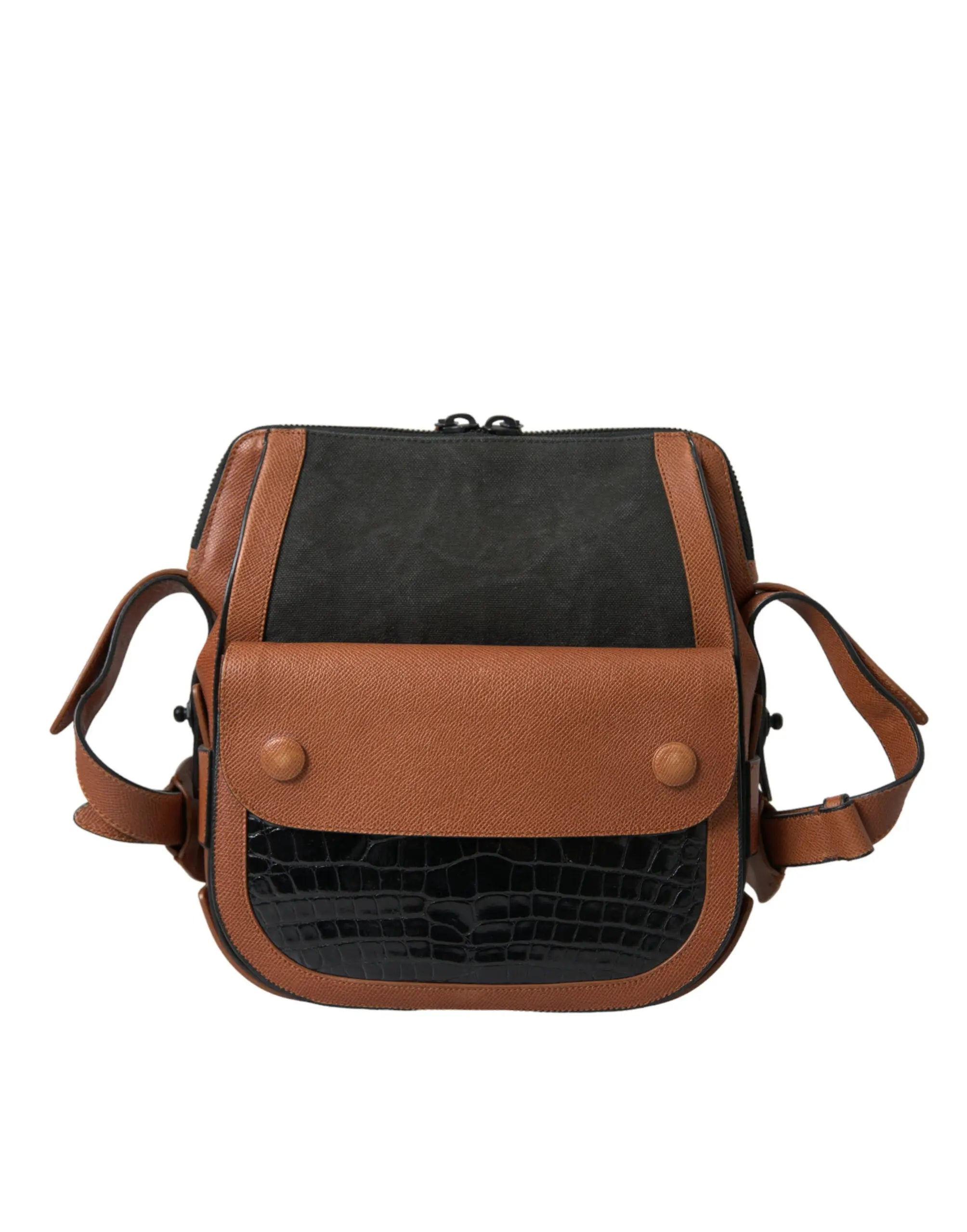 Sac bandoulière Balenciaga Exotic Skin noir et marron Balenciaga
