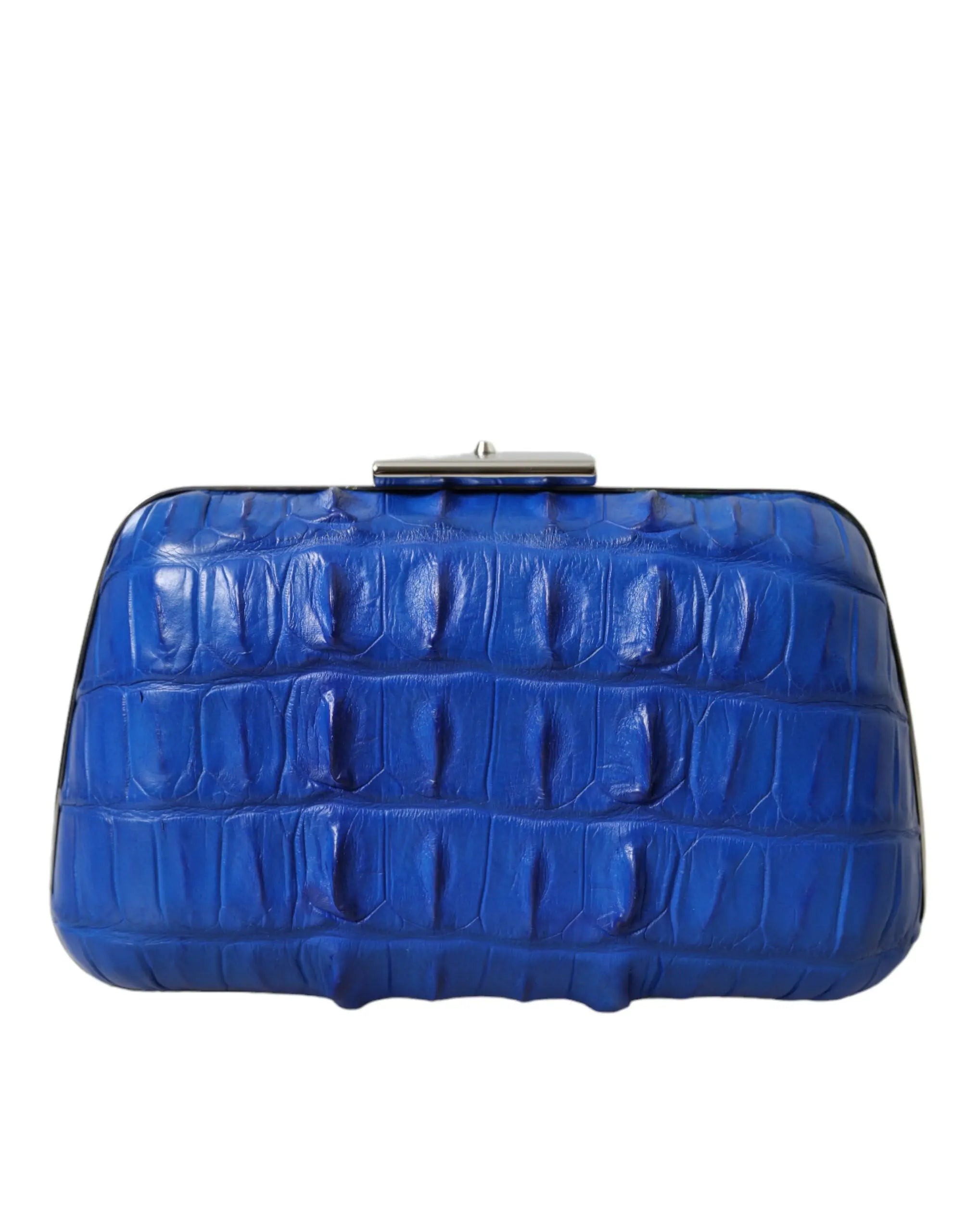 Pochette Balenciaga Box Clutch bleu électrique Balenciaga