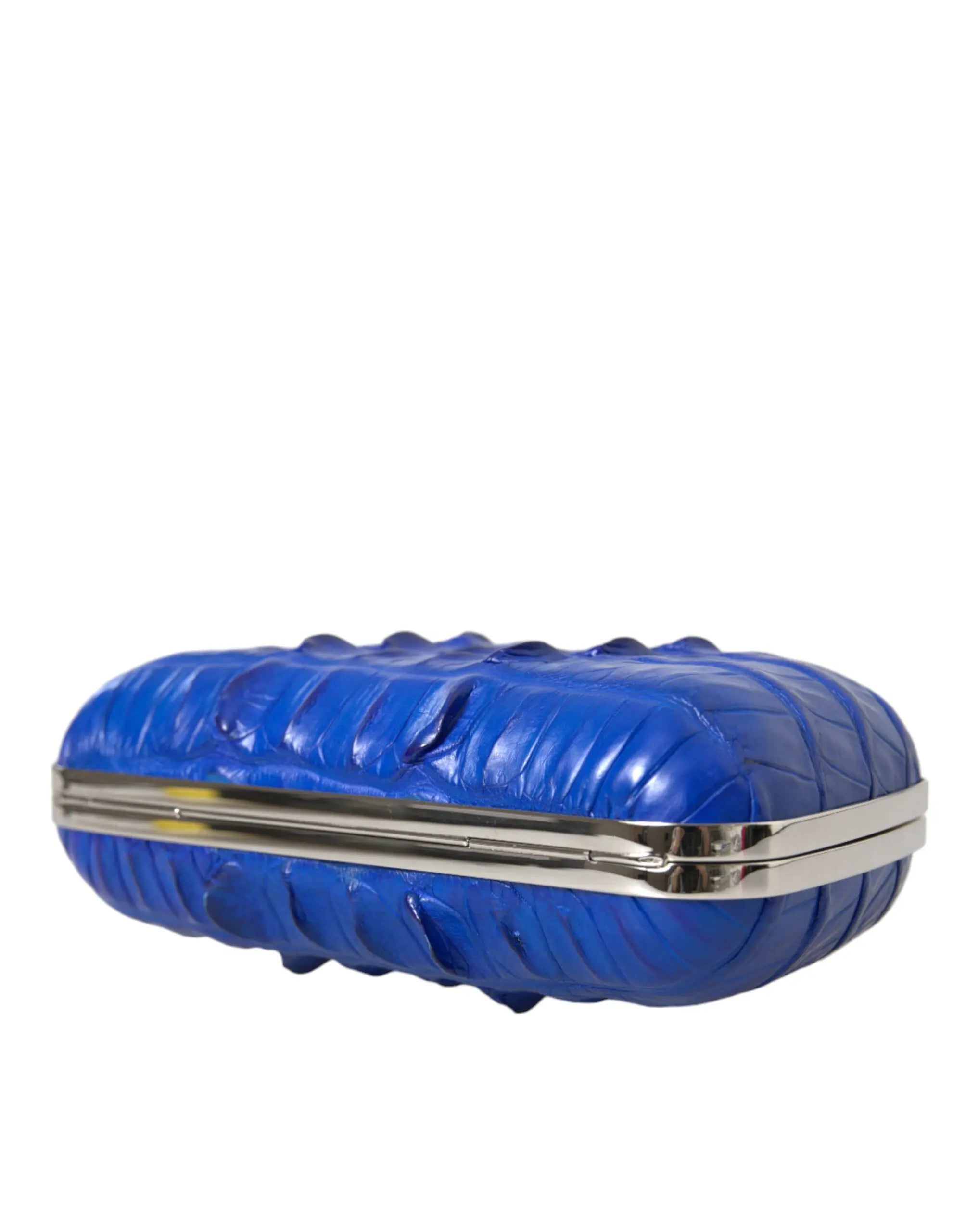 Pochette Balenciaga Box Clutch bleu électrique Balenciaga
