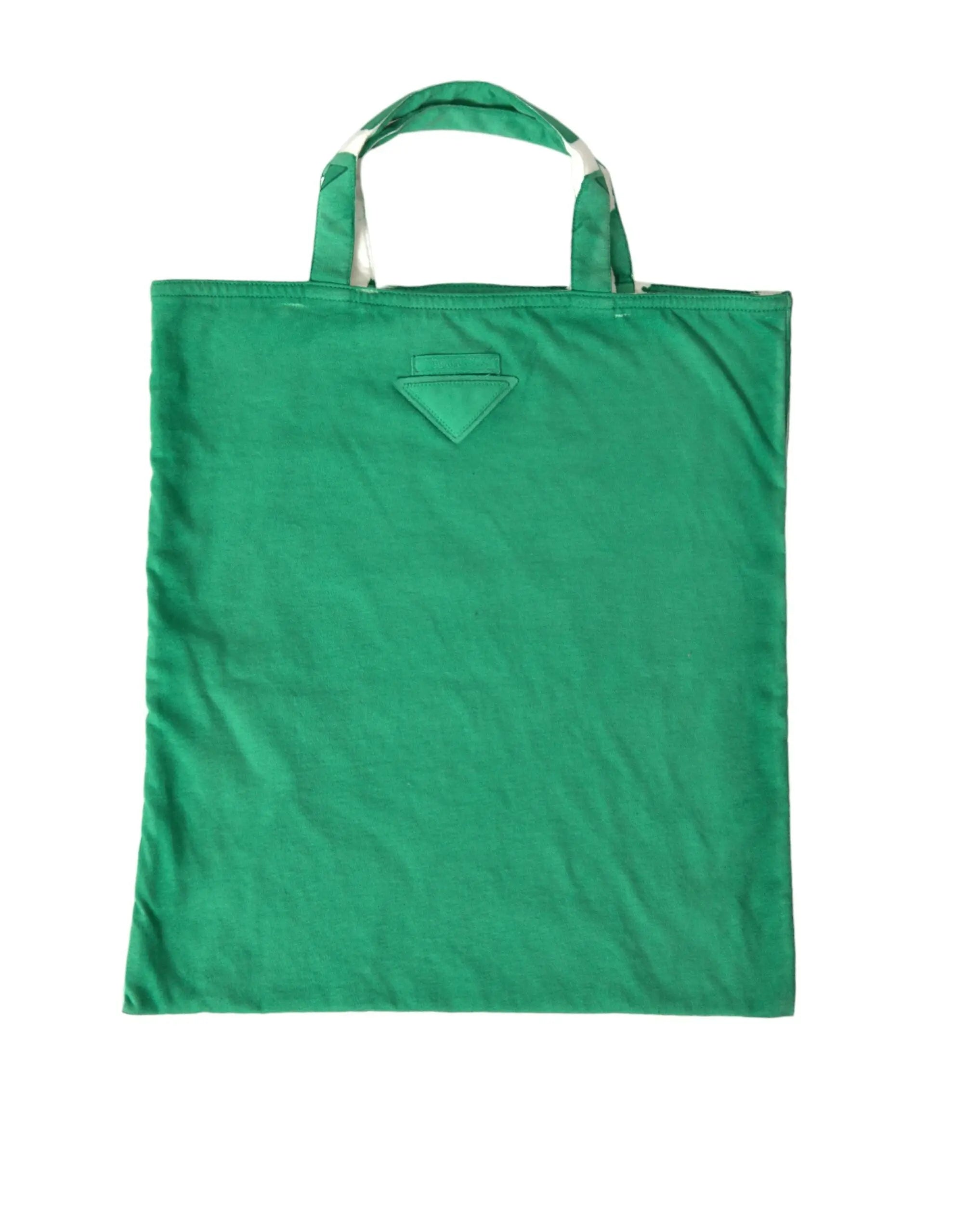 Sac shopping Prada vert et blanc Prada