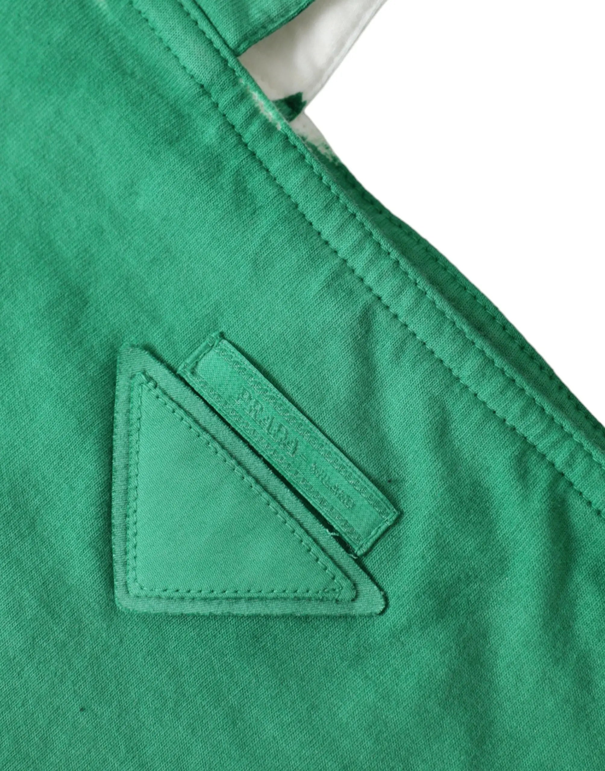 Sac shopping Prada vert et blanc Prada