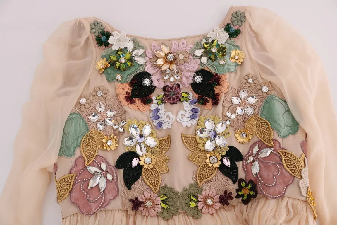 Robe Dolce & Gabbana A-line rose Dolce & Gabbana