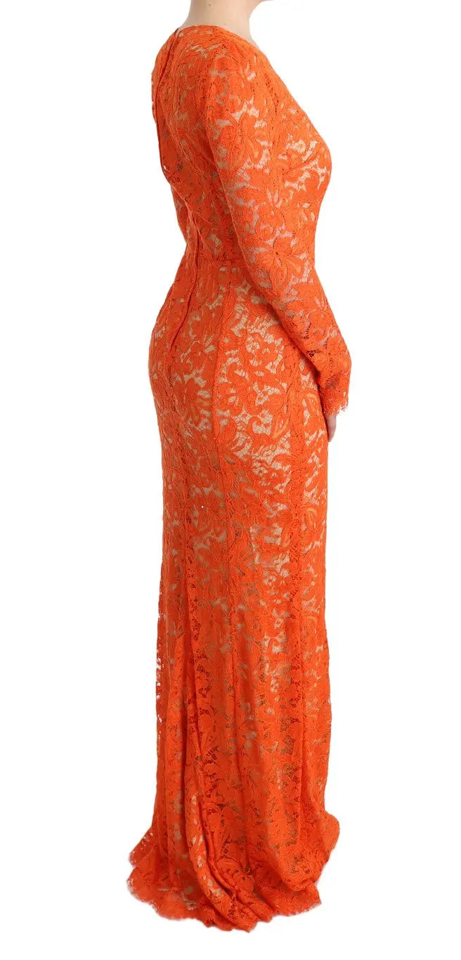 Robe Dolce & Gabbana Orange floral Dolce & Gabbana