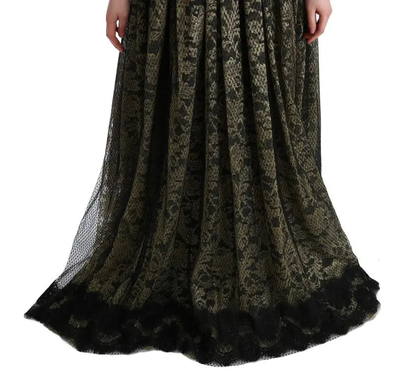 Robe Dolce & Gabbana Shift noire et jaune Dolce & Gabbana
