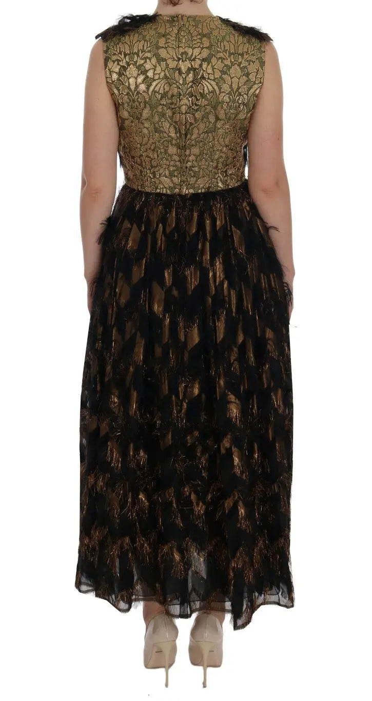 Robe Dolce & Gabbana A-Line noire et brune Dolce & Gabbana