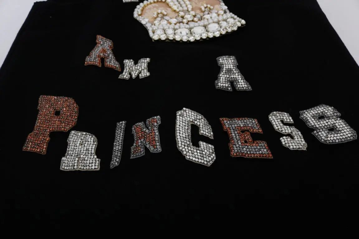 Robe Dolce & Gabbana I AM A PRINCESS noire Dolce & Gabbana